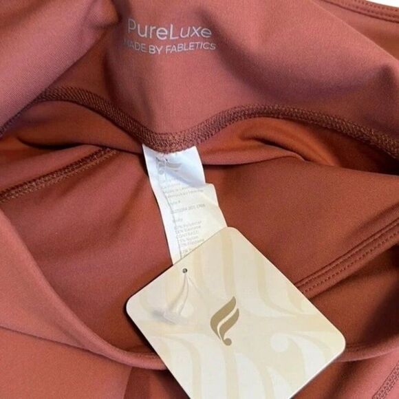 NWT FABLETICS Oasis PureLuxe HighWaist Crossover 7/8 Legging Mahogany Neutral - Picture 6 of 6